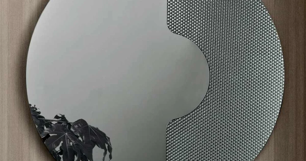 Specchio Rotondo da Parete con Inserto a Rete Made in Italy - Annabella