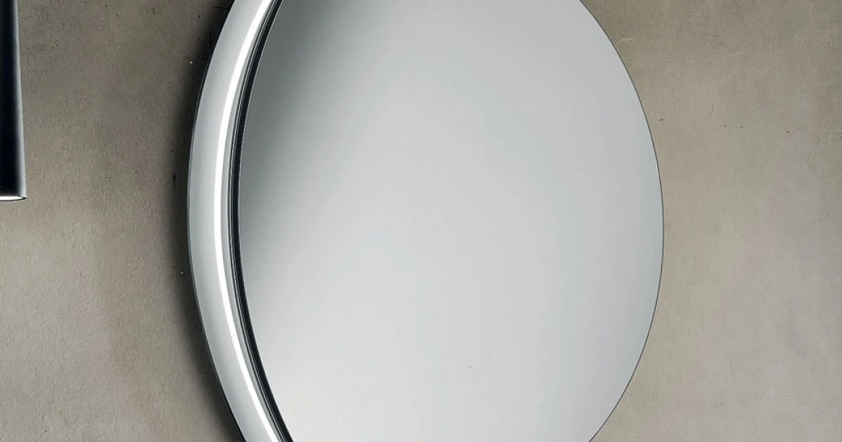 Specchio Sagomato Con Semi Cornice in Vetro Fuso Made in Italy - Abigaille