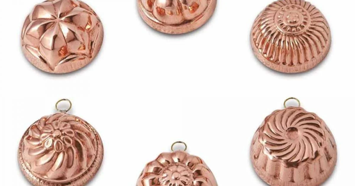 Stampi per Dolci in Rame Stagnato a Mano Design Misto 6 Pezzi - Giandaniele