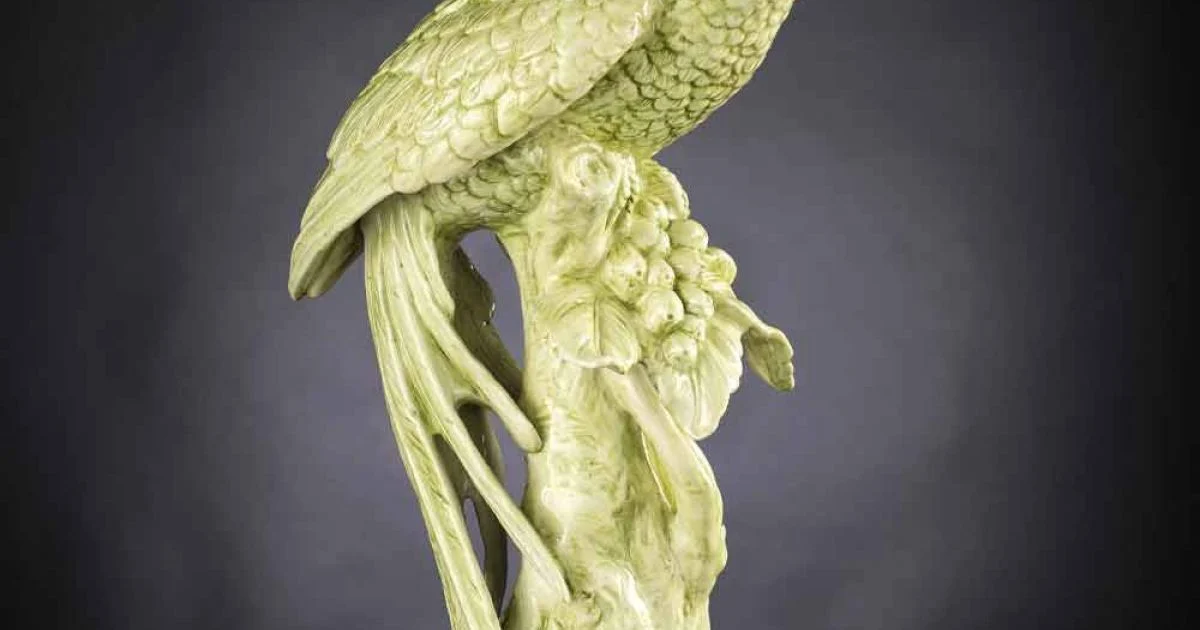 Statua Artigianale a Forma di Pappagallo in Ceramica Made in Italy - Pagallo