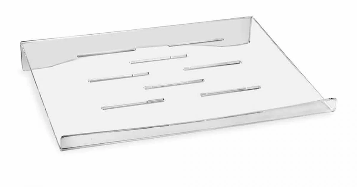 Supporto per Laptop in Plexiglass Trasparente o Fumè Design 2 Pezzi - Nerdino