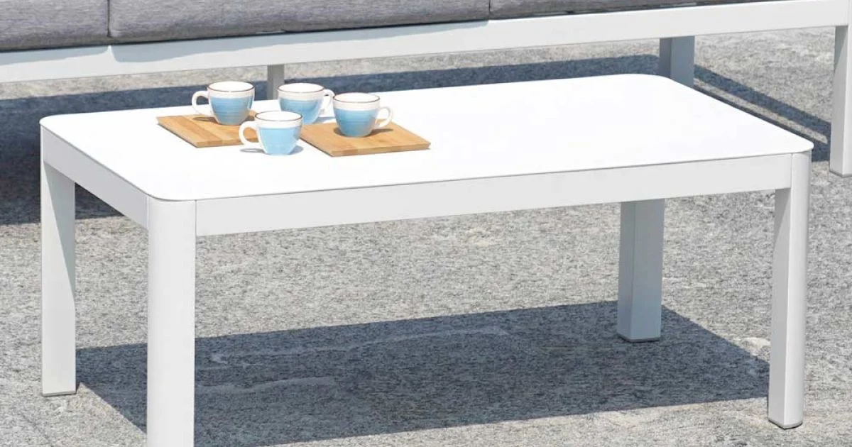 Tavolino 100x55 cm da Giardino in Alluminio di Diverse Finiture - Topolino
