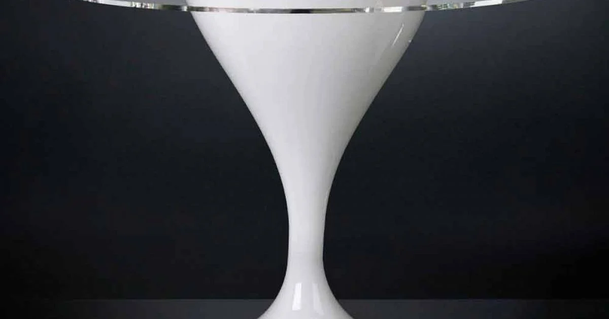 Tavolino Alto in Vetro e Polietilene con Portabottiglie Made in Italy - Cracovia