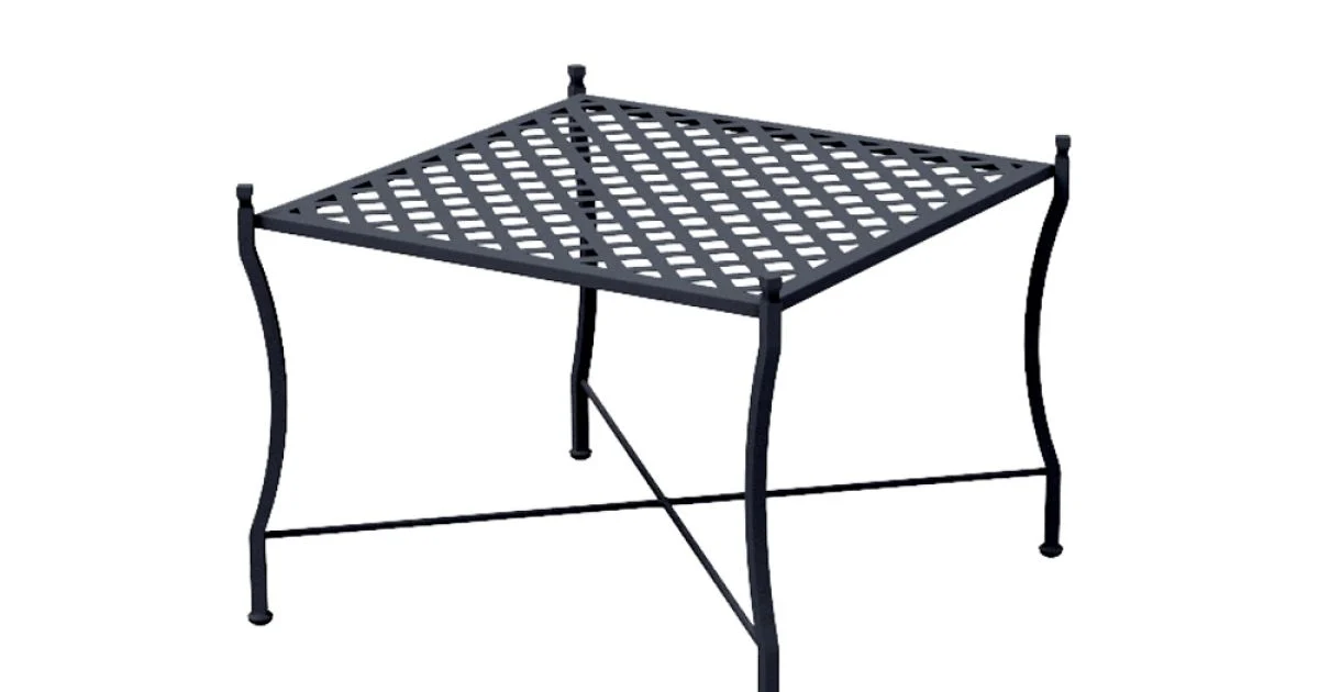 Tavolino Basso da Esterno Pieghevole in Acciaio Zincato Made in Italy - Selvaggia