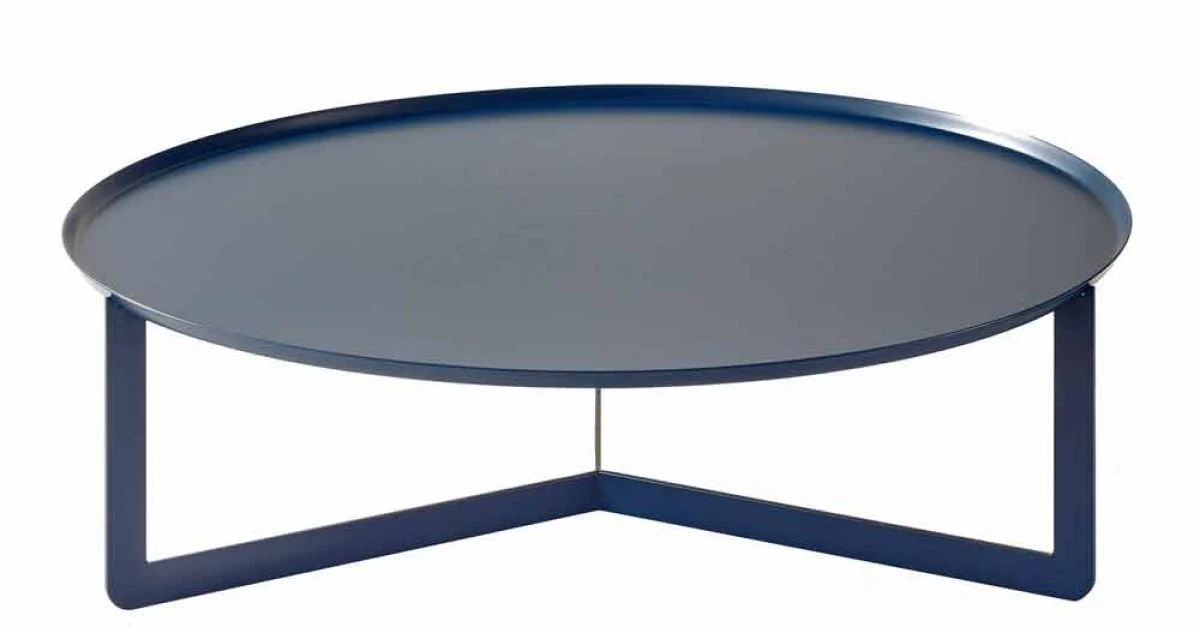 Tavolino Basso per Esterno Tondo in Metallo Colorato Made in Italy - Stephane