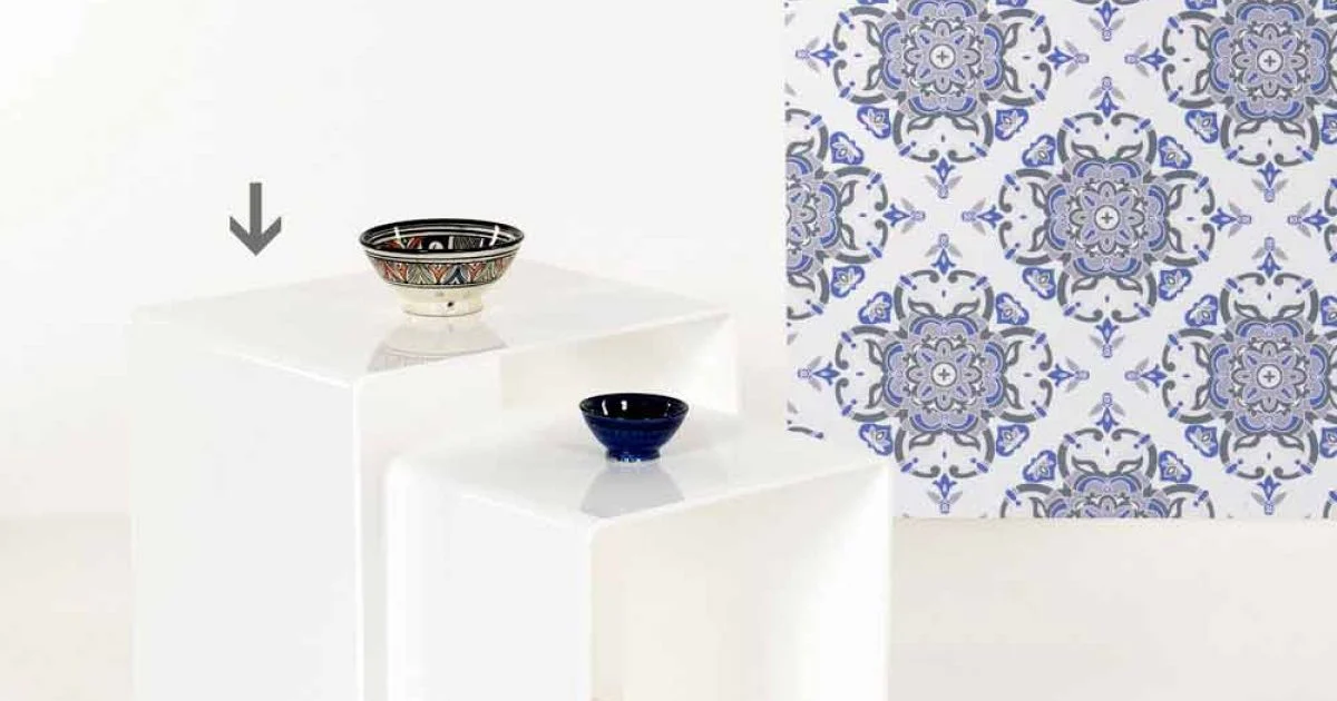 Tavolino bianco design moderno 50x50cm Terry Big, made in Italy