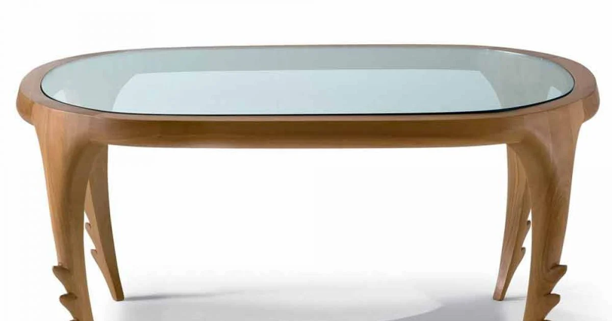 Tavolino cocktail design moderno in legno L 97x P68 cm Cecilia
