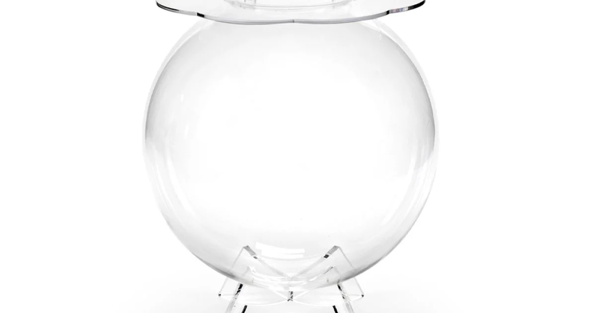 Tavolino Contenitore Multiuso in Plexiglass Trasparente Made in Italy - Scar