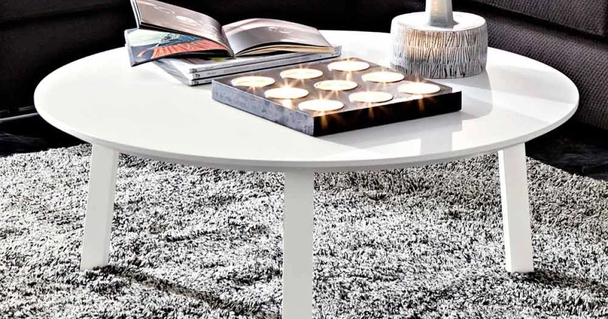Tavolino da Caffè con Piano Rotondo in Mdf Laccato Realizzato in Italia - Tobiko