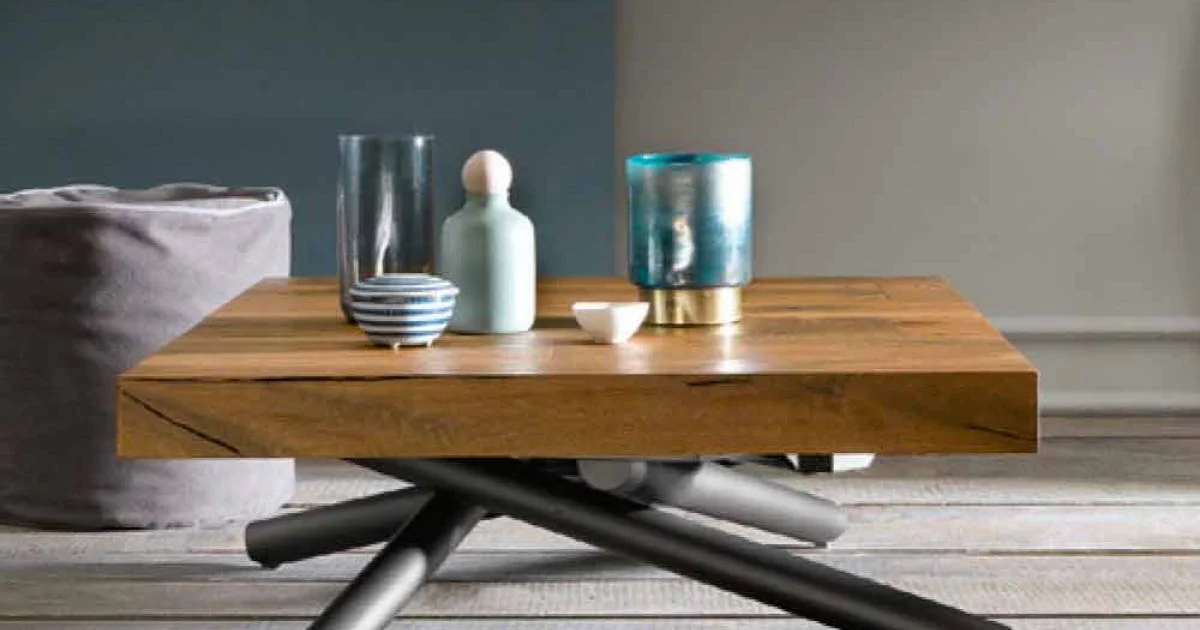 Tavolino da Caffè di Design Trasformabile in Legno Made in Italy - Vincenzo
