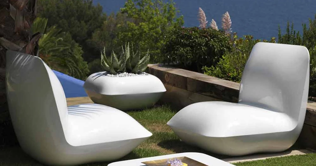 Tavolino da caffè per esterno Pillow Vondom, design moderno, 67x67 cm