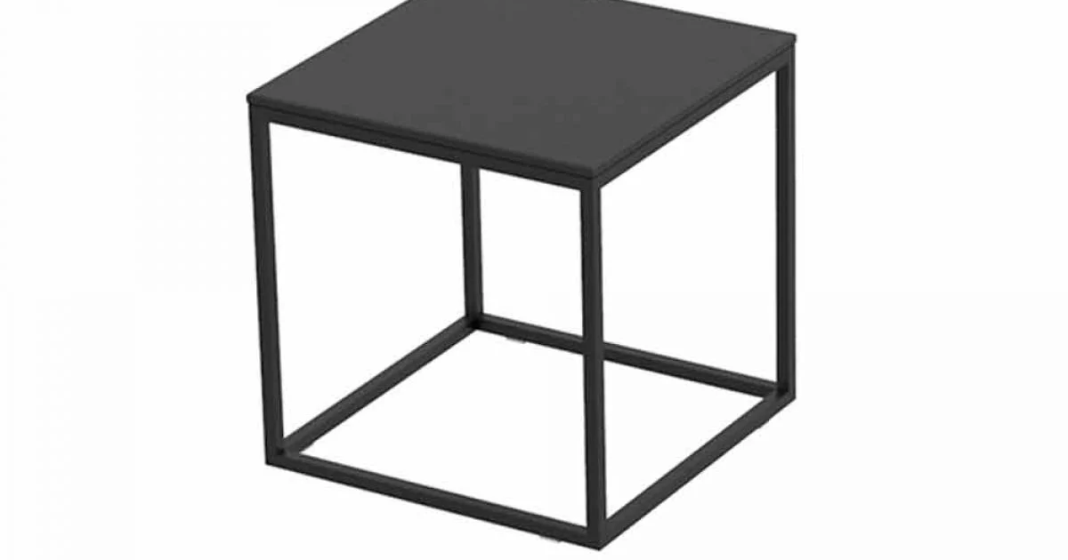 Tavolino da Esterno in Alluminio e Laminato Nero Quadrato - Suave by Vondom