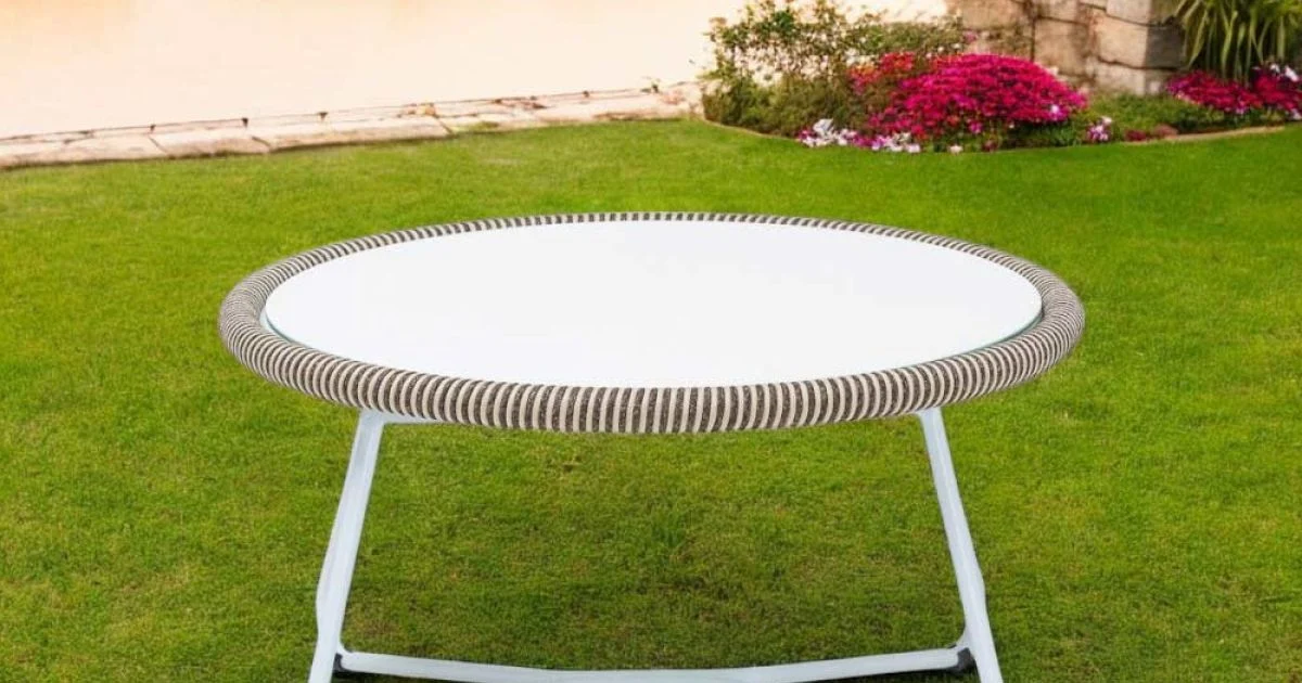 Tavolino da Giardino in Alluminio e Intreccio in Corda - Alcor