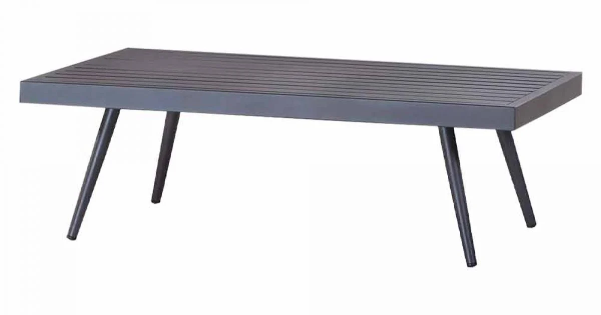 Tavolino da Giardino Rettangolare in Alluminio Verniciato Antracite - Rasti