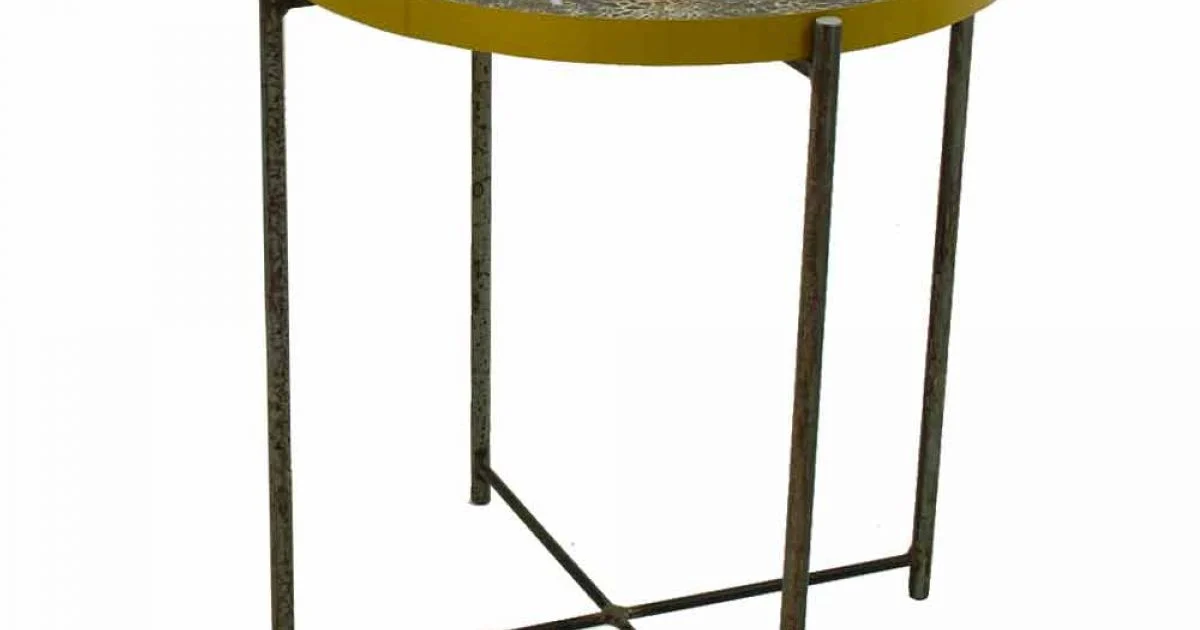 Tavolino da Interno o Esterno con Struttura in Metallo Made in Italy - Carim