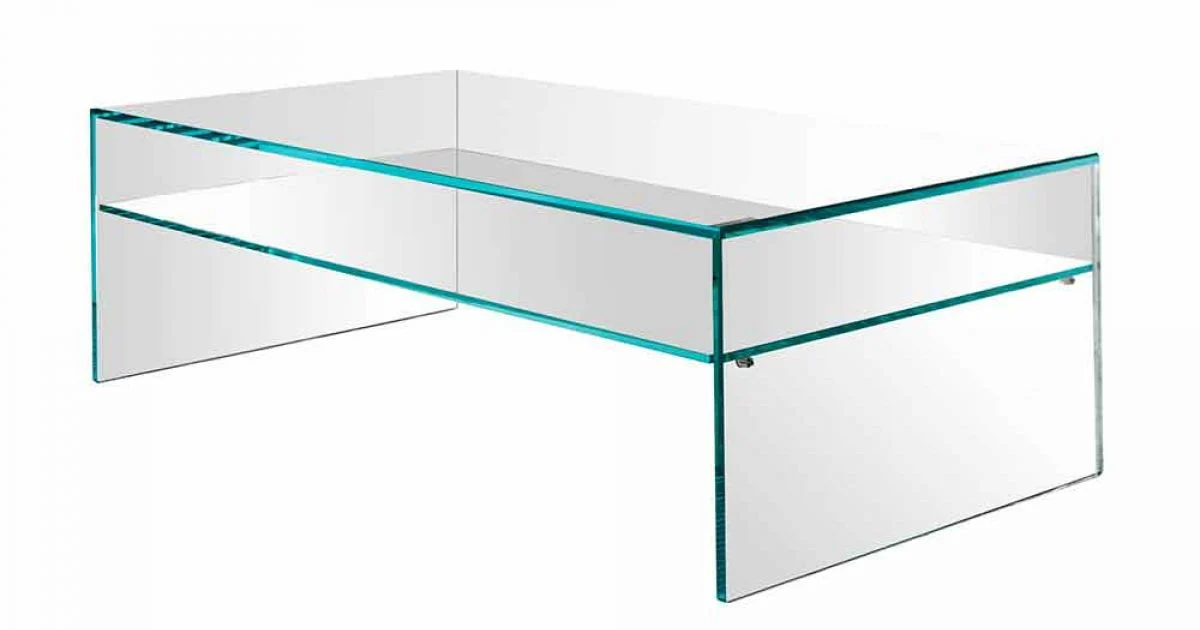 Tavolino da Salotto a Ponte in Vetro Extrachiaro Made in Italy – Tifrana