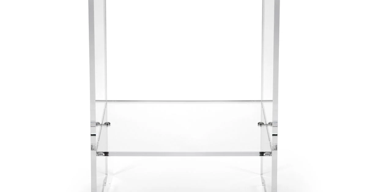 Tavolino da Salotto con 1 Ripiano in Plexiglass Trasparente Made in Italy - Mulan