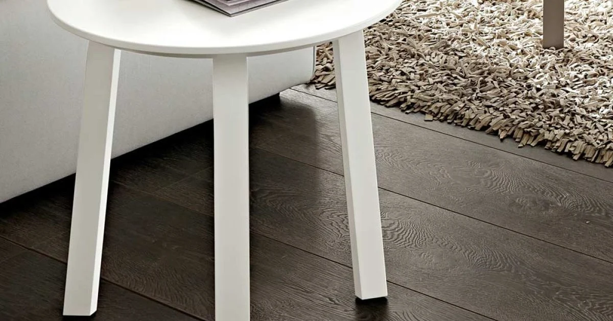 Tavolino da Salotto con Piano Rotondo in MDF laccato Made in Italy, Pregiato - Tobiko