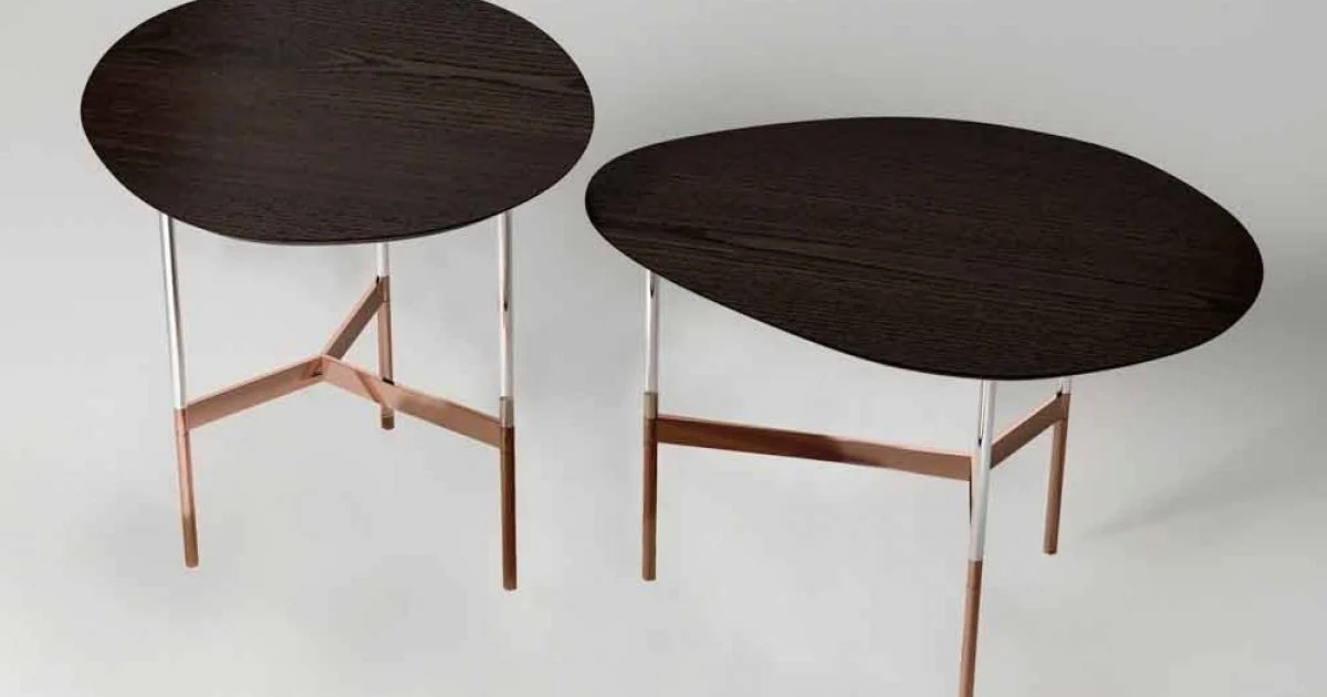 Tavolino da Salotto di Design con Piano in Legno Made in Italy - Cinci