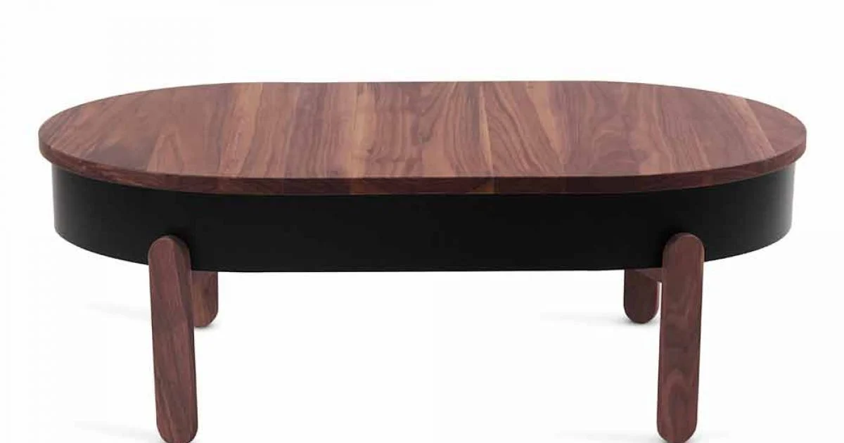 Tavolino da Salotto di Design in Legno Massello e Metallo Laccato - Salerno