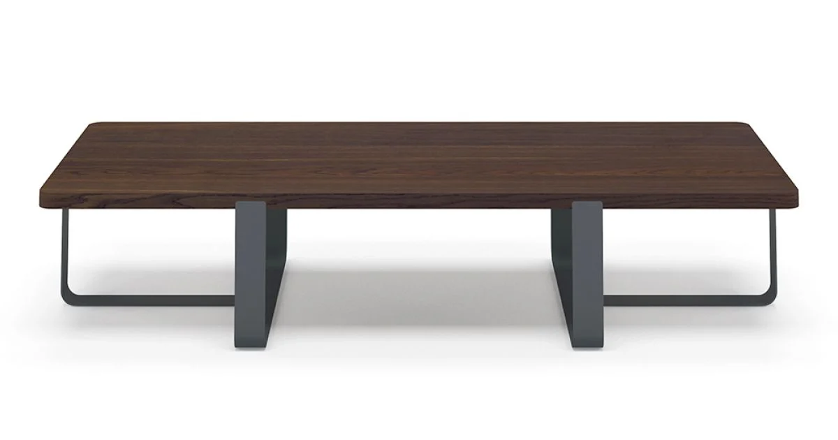 Tavolino da Salotto di Lusso in Metallo Colorato e Piano in Legno - Anacleto