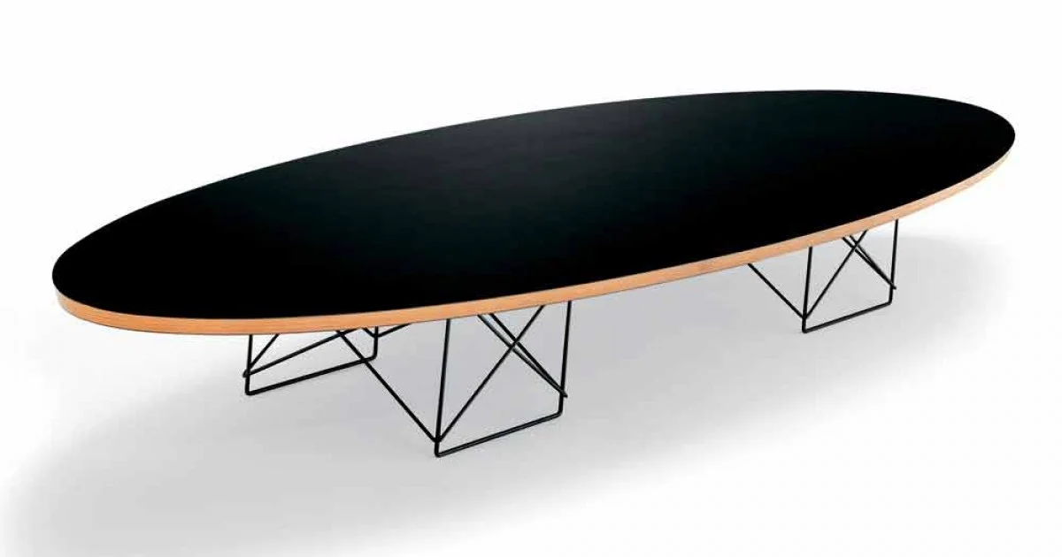 Tavolino da Salotto in Laminato Nero e Acciaio Laccato Made in Italy - Persefone