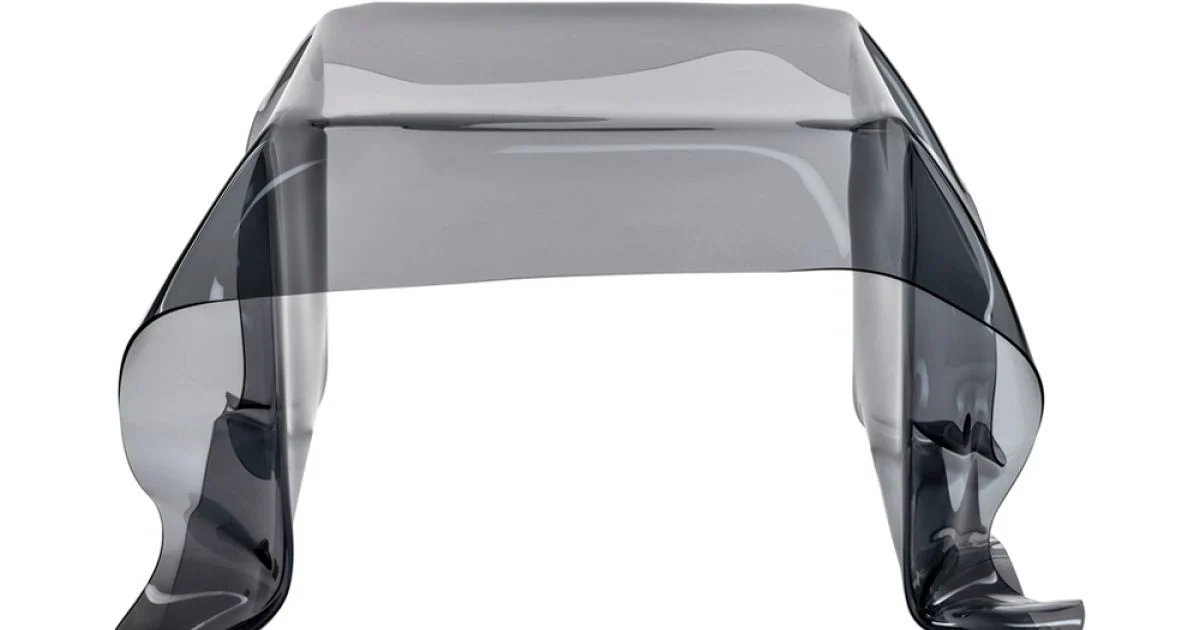 Tavolino da Salotto in Plexiglass Drappeggiato a Mano Made in Italy - Pippo