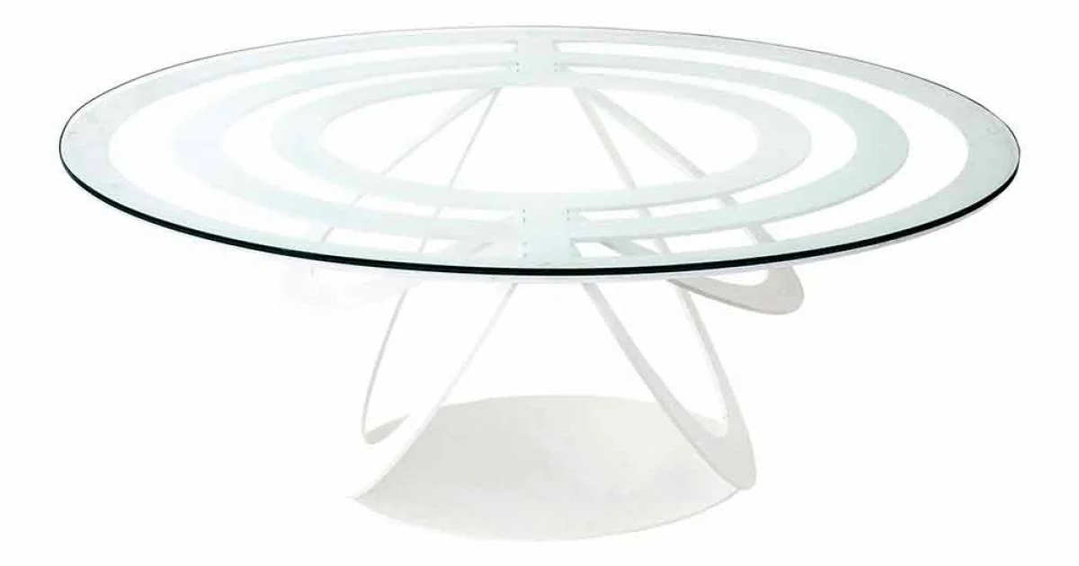 Tavolino da Salotto in Vetro e Ferro Bianco o Ardesia Made in Italy – Olfeo