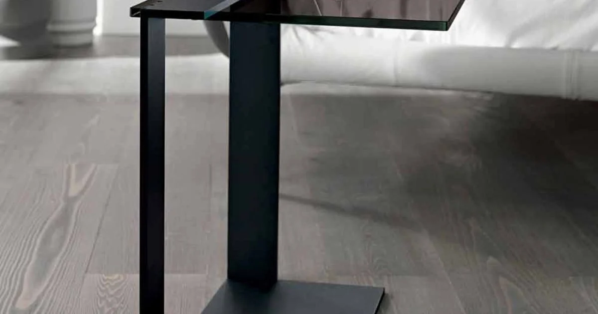 Tavolino da Salotto Moderno Metallo e Vetro Fumè o Chiaro Made in Italy – Teilor
