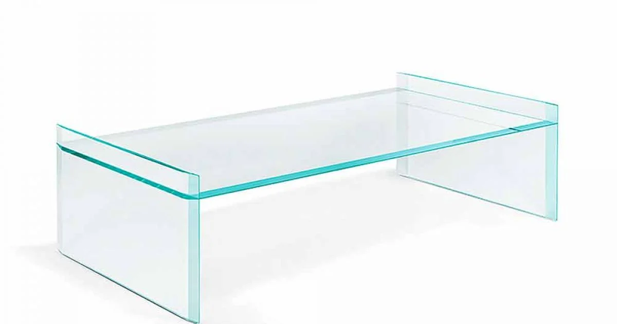 Tavolino da Salotto Vetro Extrachiaro con Bisellatura Made in Italy – Imperativo