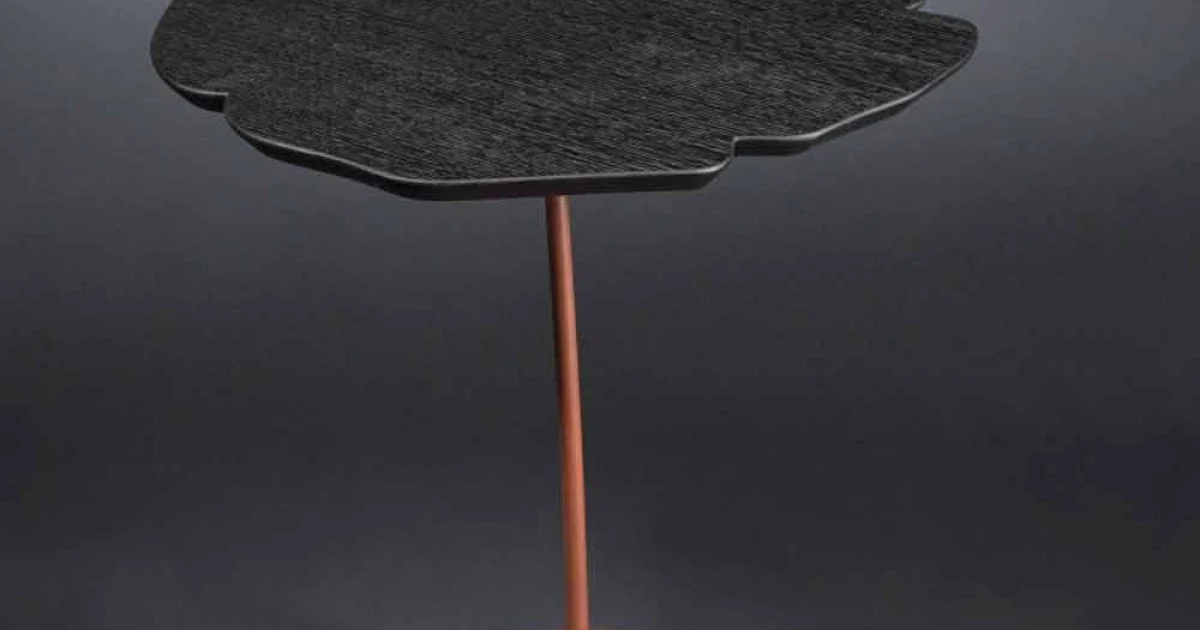 Tavolino in legno moderno rovere tinto moka Andy