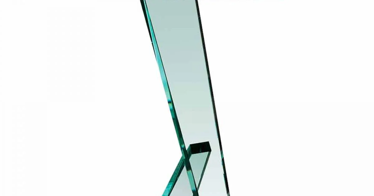 Tavolino Lato Divano da Salotto in Vetro Extrachiaro Made in Italy - Tarzan