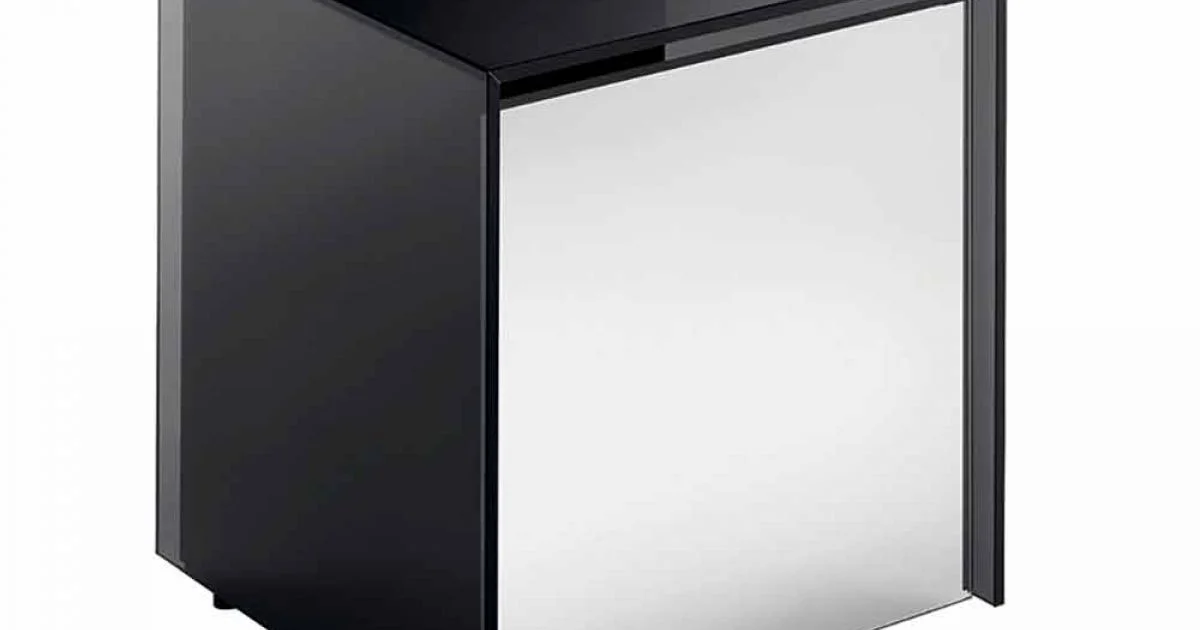 Tavolino Lato Divano o Comodino in Vetro Fumè con Cassetto in Legno - Mantra
