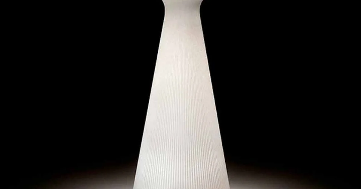 Tavolino Luminoso da Esterno in Polipropilene Bianco Made in Italy - Desmond