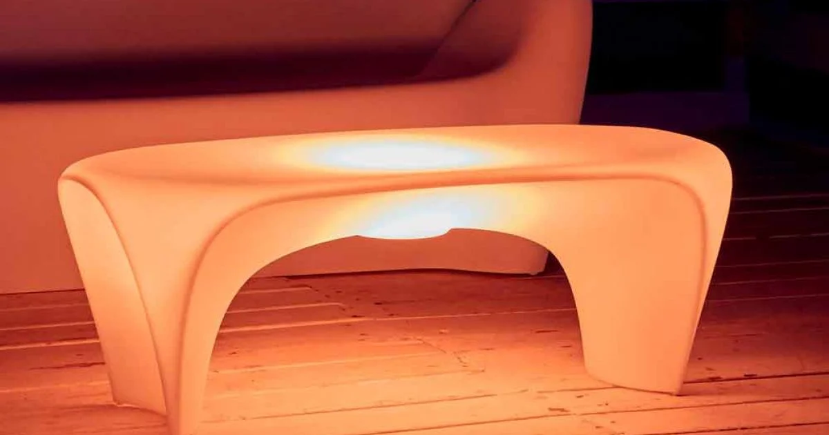 Tavolino Luminoso RGB da Esterno o Interno Design in Plastica - Lily by Myyour