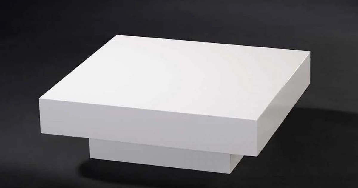 Tavolino moderno in legno rivestito in metacrilato Loft Cadeau