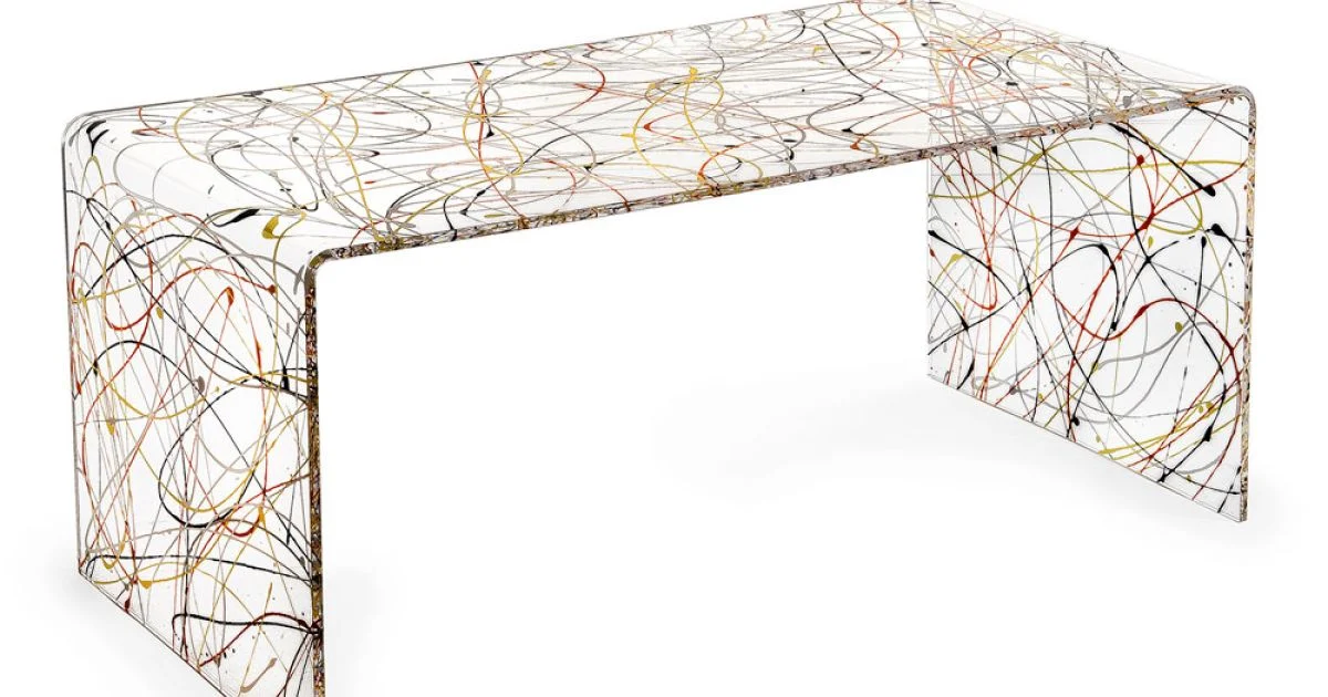 Tavolino da Salotto in Plexiglass Trasparente Realizzato in Italia - Vichy
