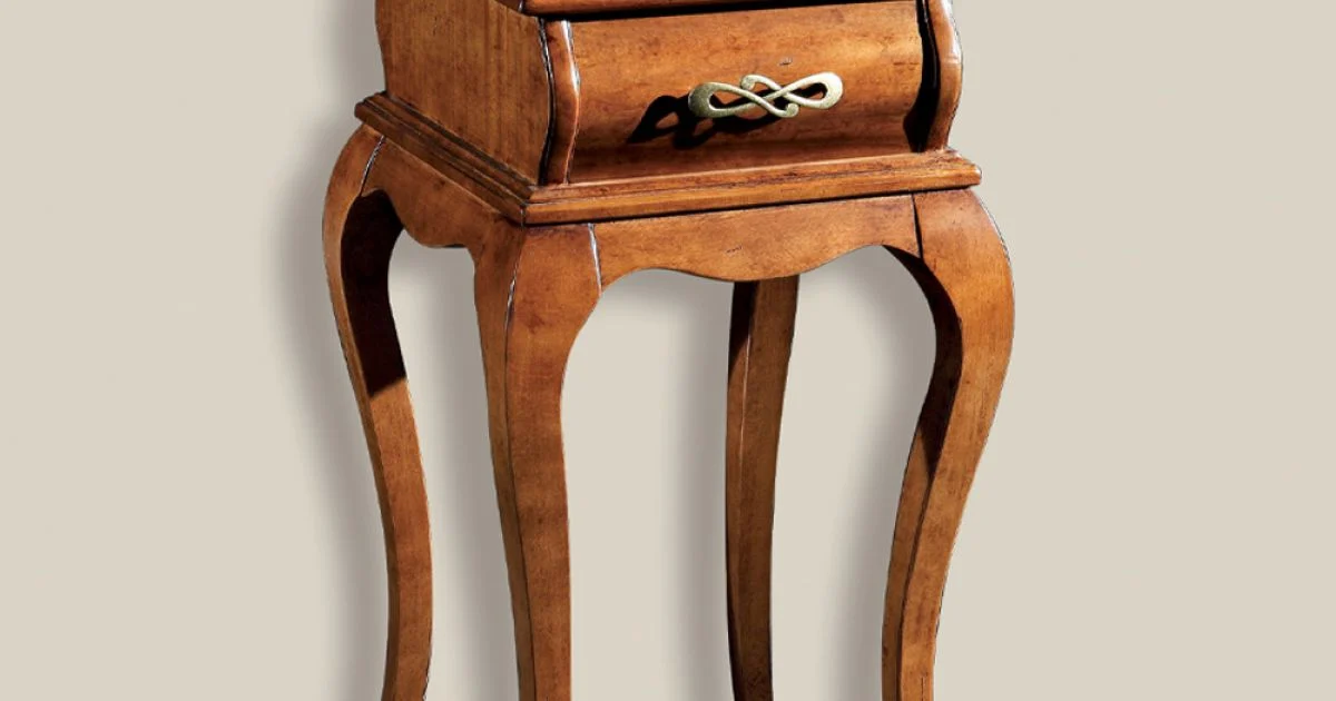 Tavolino Porta Telefono Stile Classico in Legno Made in Italy - Hastings