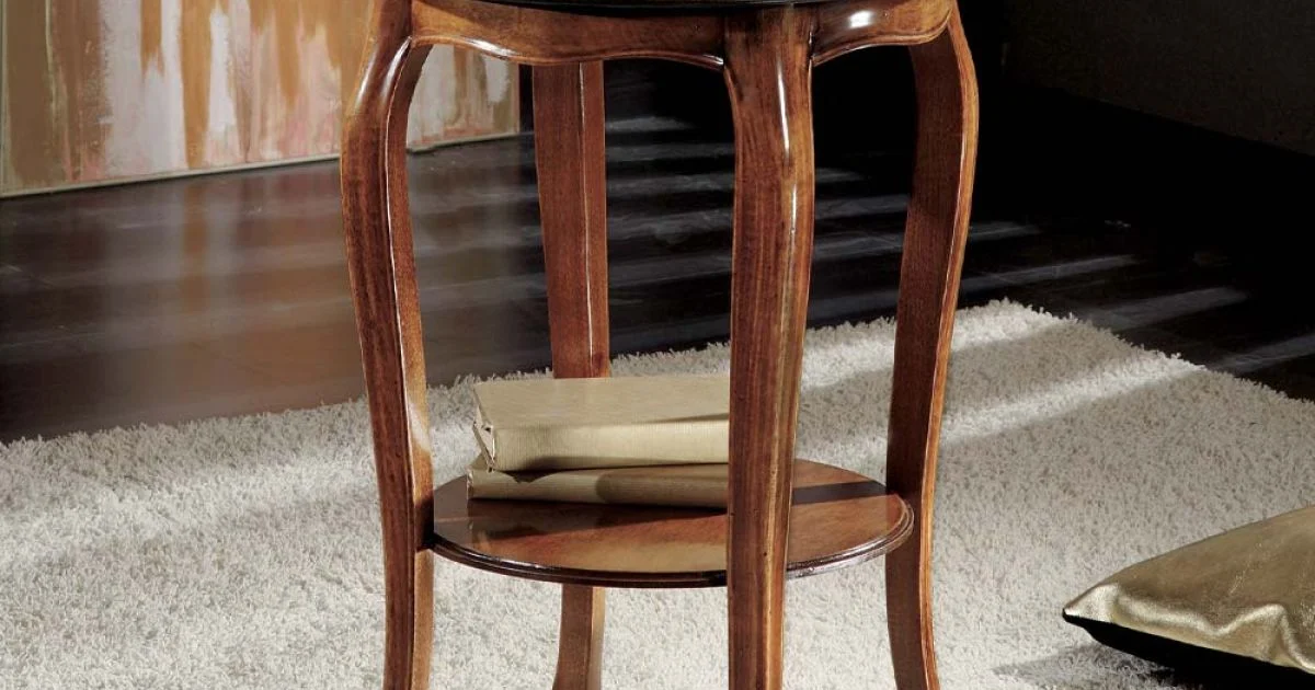 Tavolino Rotondo da Salotto con Gambe in Faggio Made in Italy - Ecade