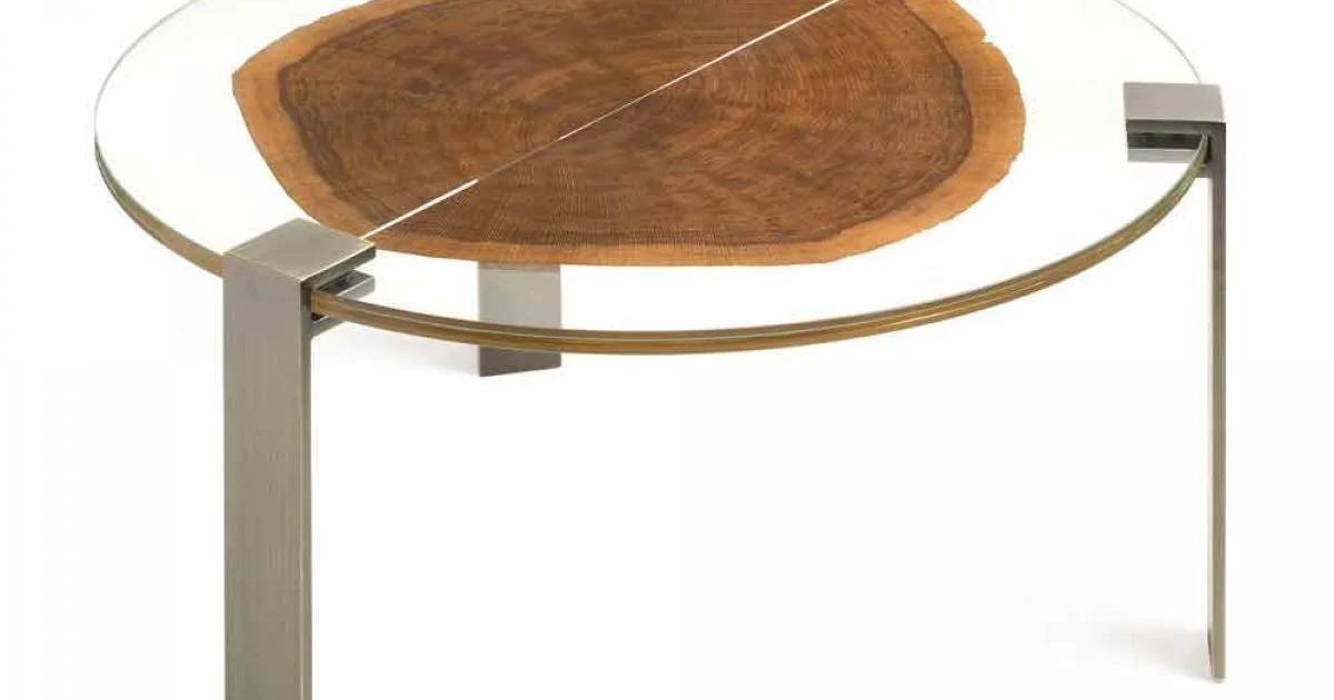 Tavolino Salotto in Legno e Acciaio con Gambe in Metallo Made in Italy - Damasco