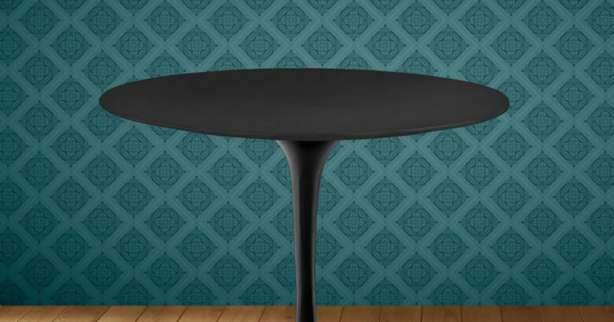 Tavolino Tulip Eero Saarinen H 41 in Ceramica Domoos Made in Italy - Scarlet