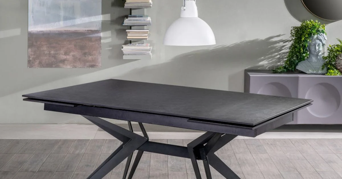 Tavolo Allungabile a 240 cm in Ceramica e Metallo - Bouquet
