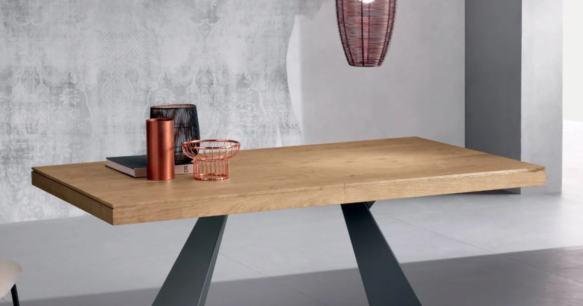 Tavolo Allungabile con Allunga Centrale in Legno Impiallacciato - Aperol