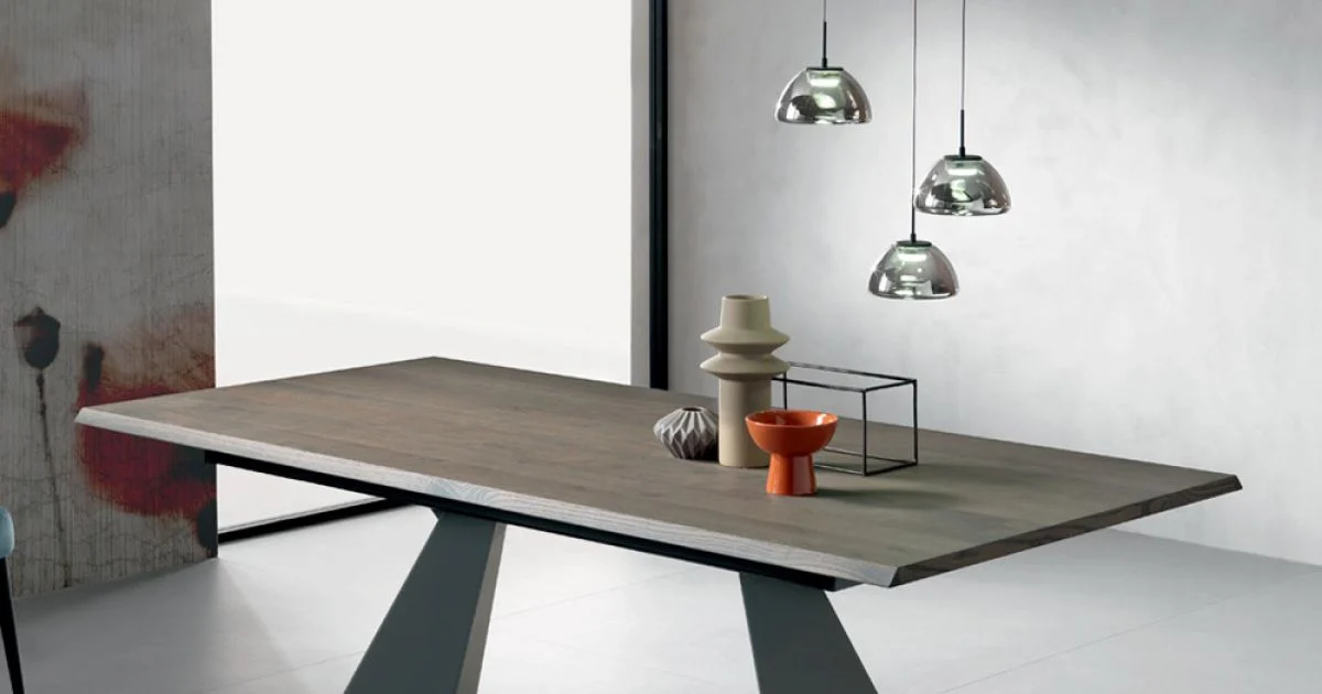 Tavolo Allungabile con Allunga Laterale in Legno Impiallacciato - Aperol