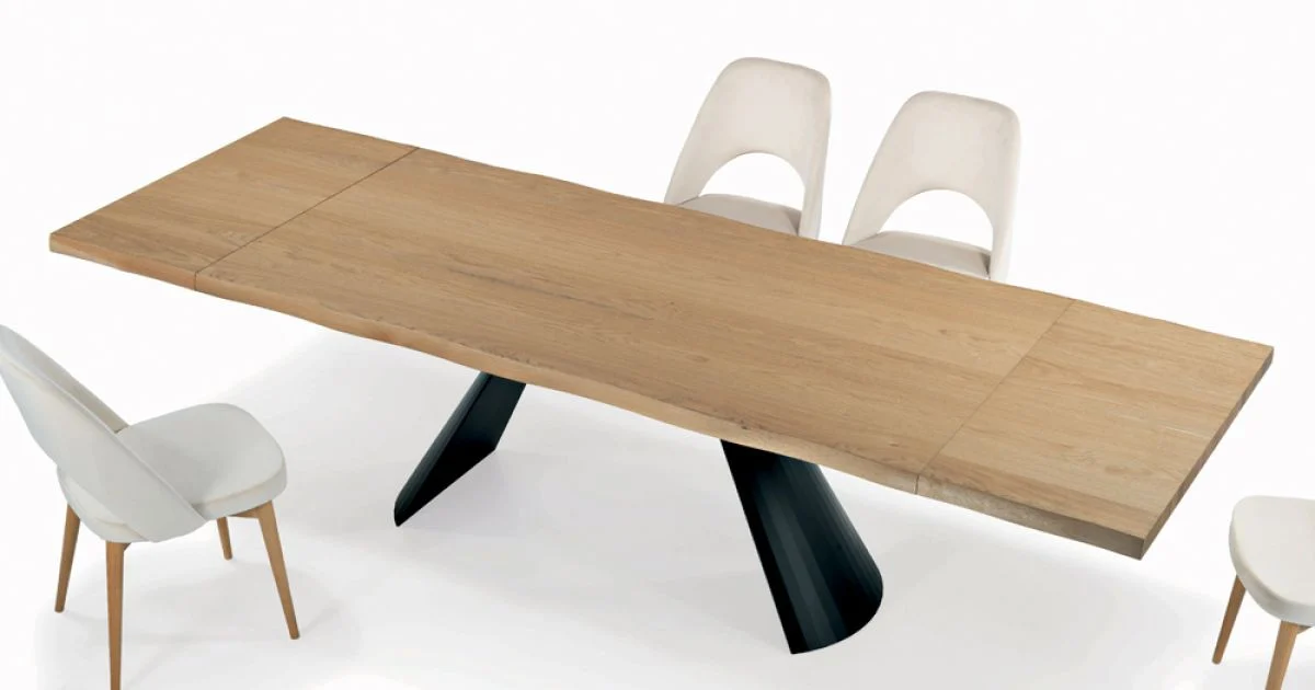 Tavolo Allungabile con Bordo Scortecciato Irregolare Made in Italy - Occhiali