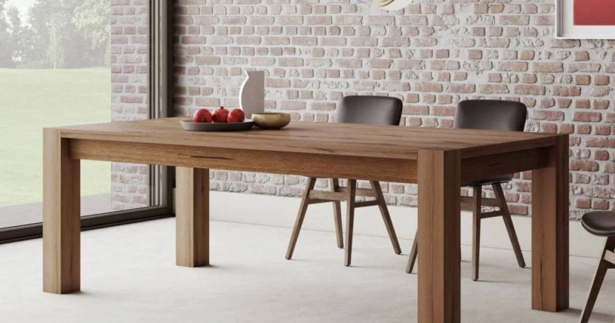 Tavolo Allungabile con Gambe e Piano Impiallacciati Made in Italy - Tash