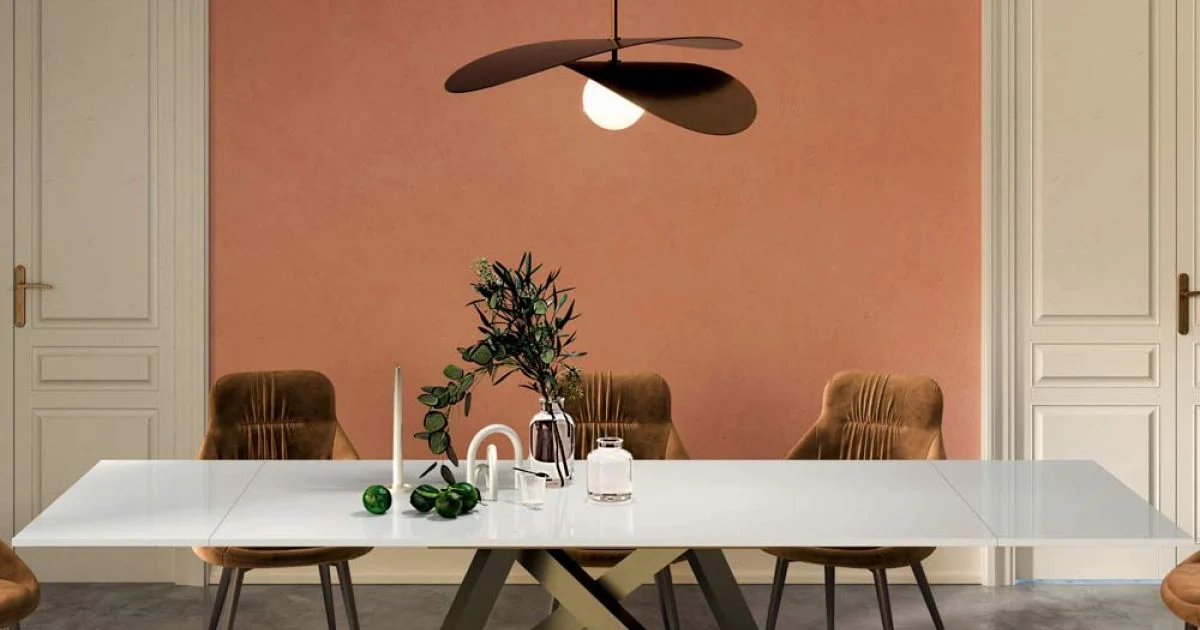 Tavolo Allungabile con Piano in Vetro Bianco Opaco Made in Italy - Settimmio