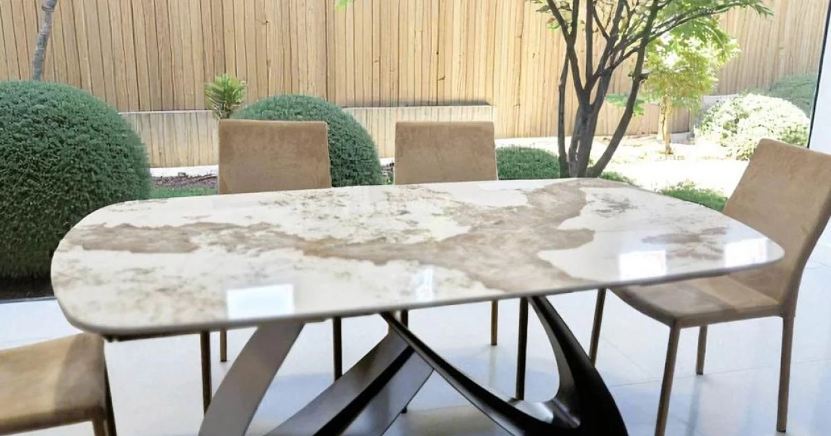 Tavolo Allungabile da 180 a 260 cm in Gres Sintered Stone Finitura Pandora - Orion