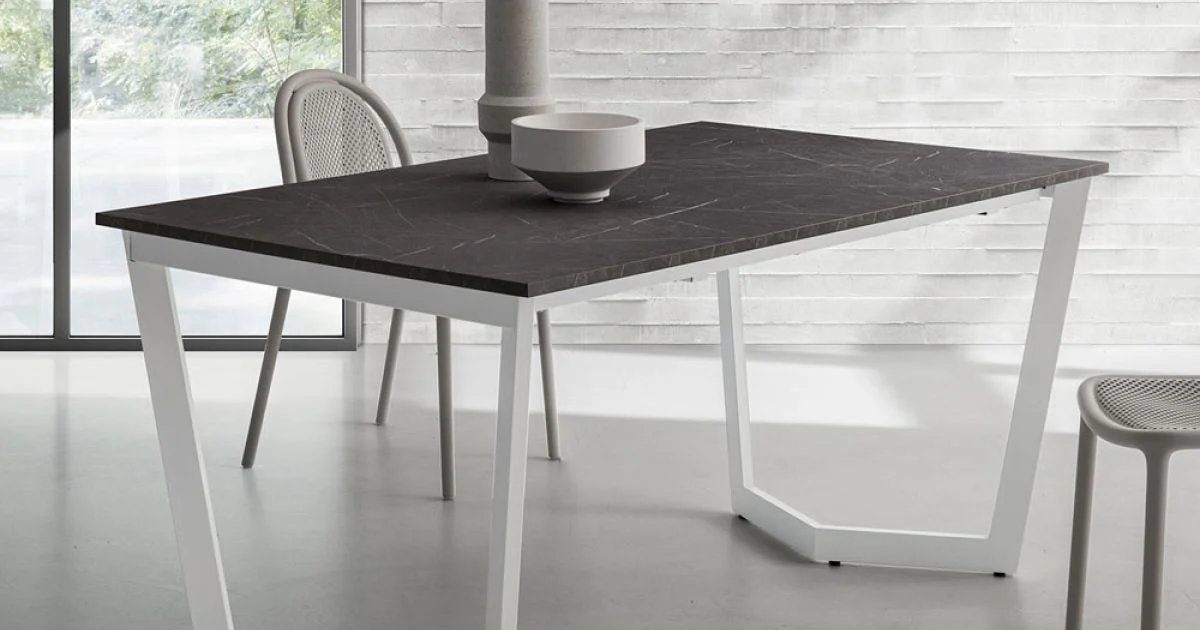 Tavolo Allungabile Fino 238 cm in Metallo e Hpl Made in Italy - Pablito