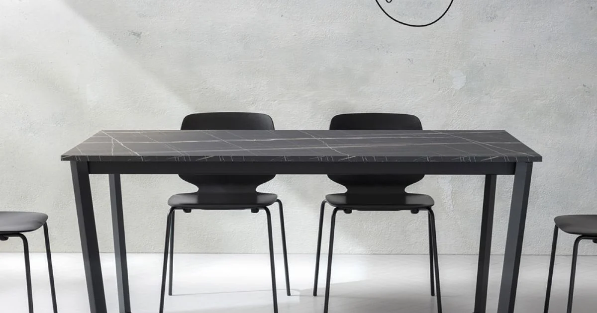 Tavolo Allungabile Fino 238 cm Metallo e Hpl Colorato Made in Italy - Pablito
